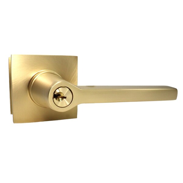 Emtek Helios Lever Right Hand 2-3/8 in&2-3/4 in Backset Strike Keyed Entry for 1-1/4 in to 2-1/16 in Door 5122HLOUS4RH.RLS - main